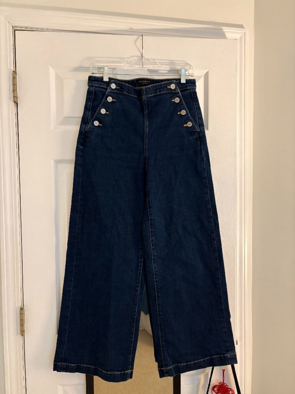 Banana Republic High Rise Wide Leg cropped Sailor Jeans